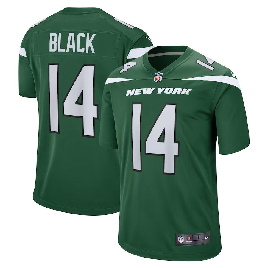 Men New York Jets 14 Tarik Black Nike Gotham Green Game Player NFL Jersey